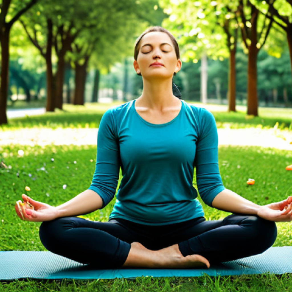 회복탄력성을 높이는 명상 기법 - Mindfulness & Breathing**

"A serene woman sitting in a park, fully clothed in comfortable yoga atti...
