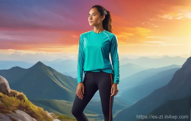 회복탄력성을 기르는 긍정적 피드백 기법 - A determined young woman, dressed in comfortable yet modest athletic wear (a sports top and leggings...